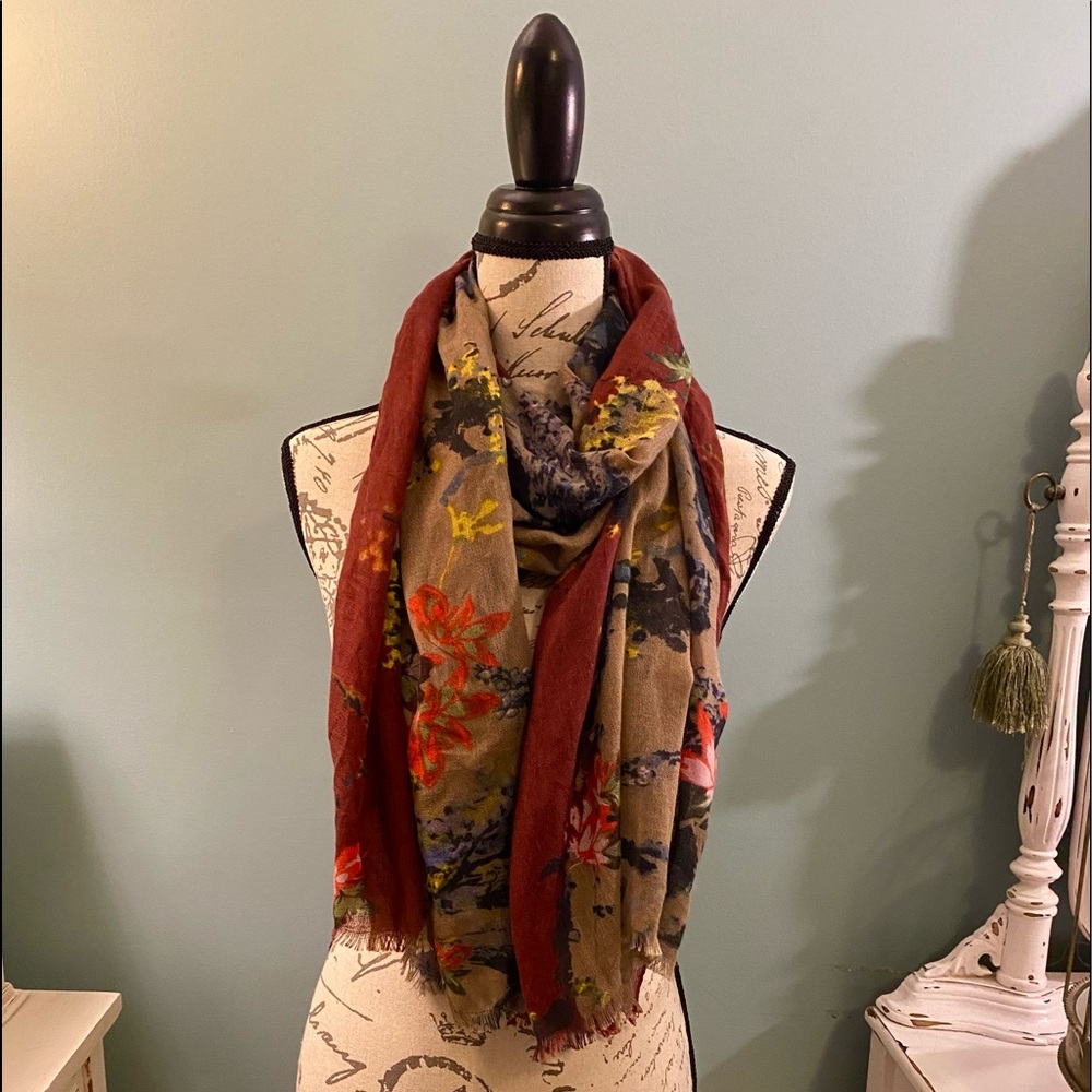 Floral Print Scarf